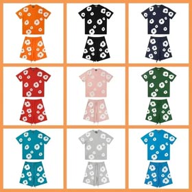 DENIM ŁZE Koszulka Koszulka Szorty-1230  