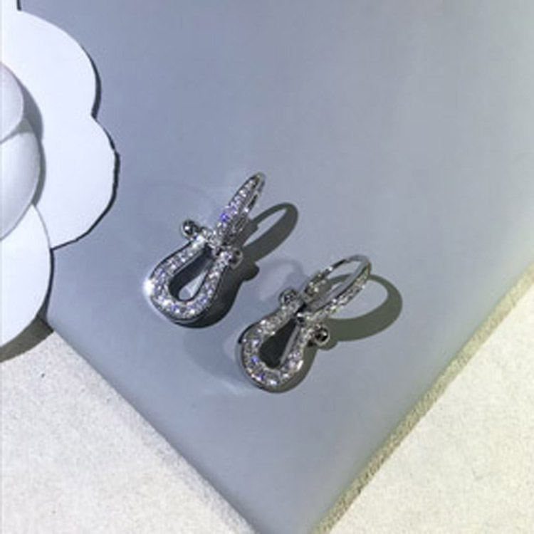 Feidan diamentowe podkowe kolczyki-3526  