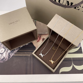 Chaumet Paryż całe życie radość naszyjnik różowe złoto białe złoto diamentowe klawisz naszyjnik-3906  