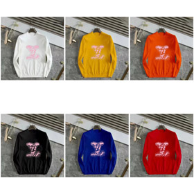 Louis Vuitton LV okrągła szyja luźny dzianinowy sweter-4454  