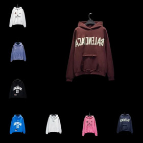 Balenciaga Modny prosty i wszechstronny bluza z kapturem-5011  