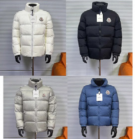 Moncler krótkiej długości, długi rękaw kurtka z dużym logo-5039  