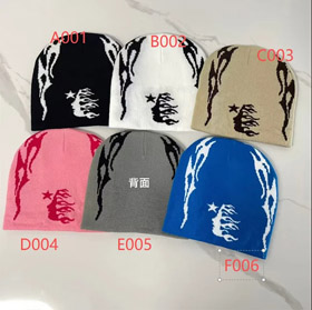 Hellstar strass haftowane logo baseball czapka / czapka z dzianiny-5083  