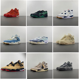 Niepokonane x Jordan Air Jordan 4 Mid-Top Retro Koszykówka Buty-5103  