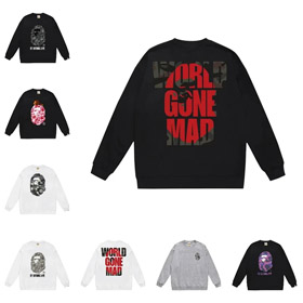 BATHING APE BAPE kamuflaż list małpa druk Crewneck bluza-5145  