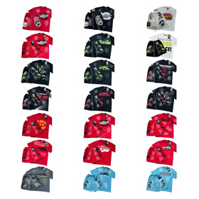 Hellstar drukowane luźne koszule z krótkim rękawem i szorty set-5185  