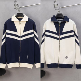 Louis Vuitton (LV) nowo przybycie list haftowany zip-up dzianinowy sweter-5220  