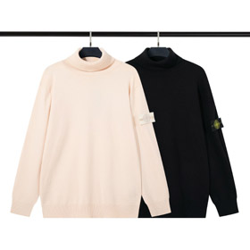 Stone Island Ghost Series High-Neck długi rękaw w dzianinie wełny sweter-5258  