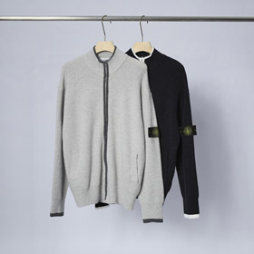 Stone Island zip-up stojąca kołnierz dzianinowy kardigan kurtka-5266  