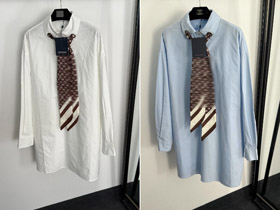 Louis Vuitton (LV) nowa kolekcja monogram logo krawat kołnierz koszula sukienka-5411  