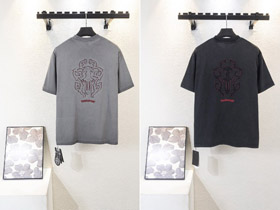 Chrome Hearts CH nowy projekt duży miecz plaster haftowany koszulka z krótkim rękawem-5417  