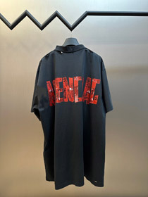 Balenciaga vintage przygnębiony zerwany luźno dopasowane modne T-shirt-5459  
