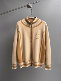 Louis Vuitton LV popularny influencer stylu Intarsia dzianiny sweter kurtka-5481  