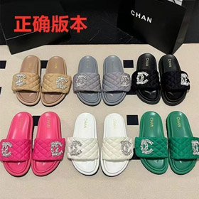 Chanel nowe okrągłe palce cross-strap płaskie sandały-5219  