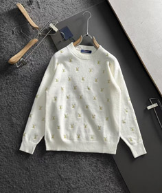 Louis Vuitton LV all-over haftowany liter dzianinowy sweter-5542  
