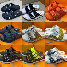 Louis Vuitton LV Nowy Trener Klamra Sandały płaskie-5567  