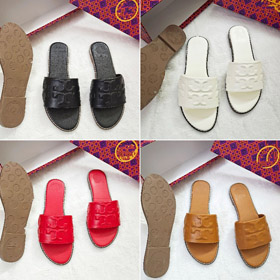 Tory Burch nowe całkowicie skórzane płaskie sandały slajdowe-5663  