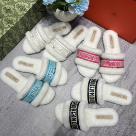 Dior haftowane szlifowanie platformy mule-5687  