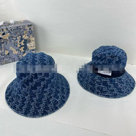 Dior nowy dżinsowy czapka ochrony przeciwsłonecznej szerokoobrężny-5844  