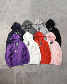 Polo Ralph Lauren wielokolorowa kurtka z kapturem z zamkiem-5884  