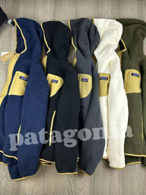 Patagonia ciepła kurtka z kapturem z grubą pluszową podszewką-5890  