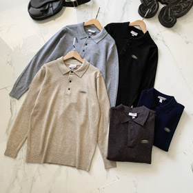 Lacoste luźno dopasowany kołnierzowy dzianinowy kardigan-5896  