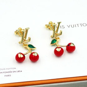 Louis Vuitton LV Metal Cherry Letter Earrings-0304