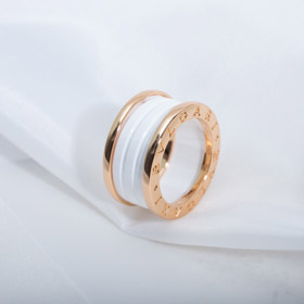 Bulgari letter ceramic ring-3808
